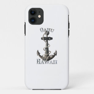Oahu Hawaii Vacation Nautical Anchor Sailing Case-Mate iPhone Case