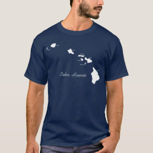 Oahu Hawaii With Hawaiian Islands T-Shirt