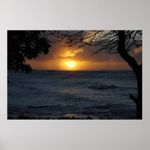 Oahu Sunset Poster