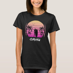 Oahu Surfing Palm Trees Waves Holiday Hawaii Honol T-Shirt
