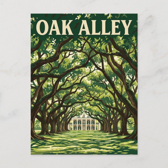 Oak Alley Plantation Postcard (Front)