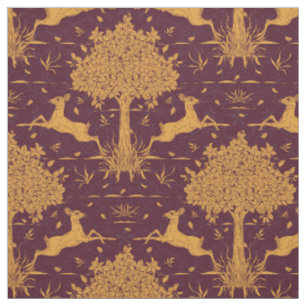 Oak and Deer Autumn Fabric