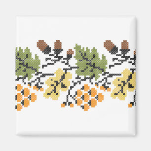 Oak autumnal background magnet