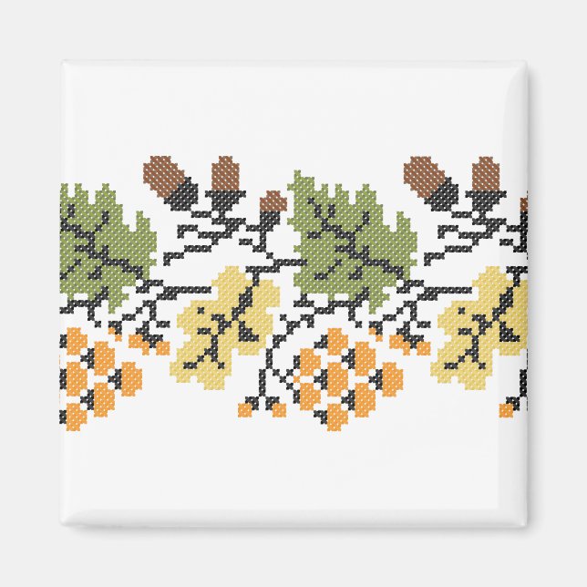 Oak autumnal background magnet (Front)