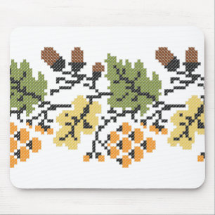 Oak autumnal background mouse pad