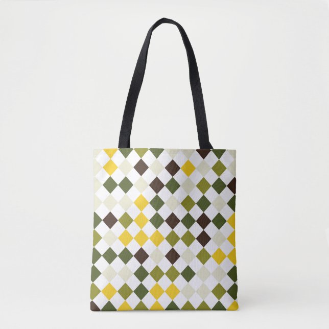 Oak Bark Harlequin Tote Bag (Front)