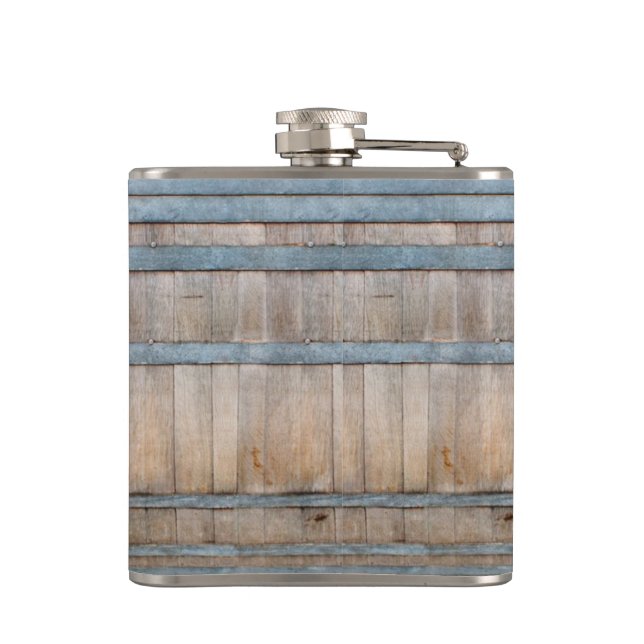 oak barrel pattern flask (Back)