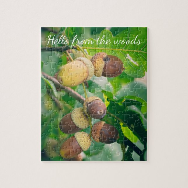 Oak branches with acorns jigsaw puzzle (Vertical)