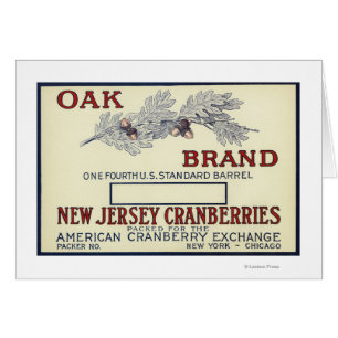 Oak Brand Cranberry Label