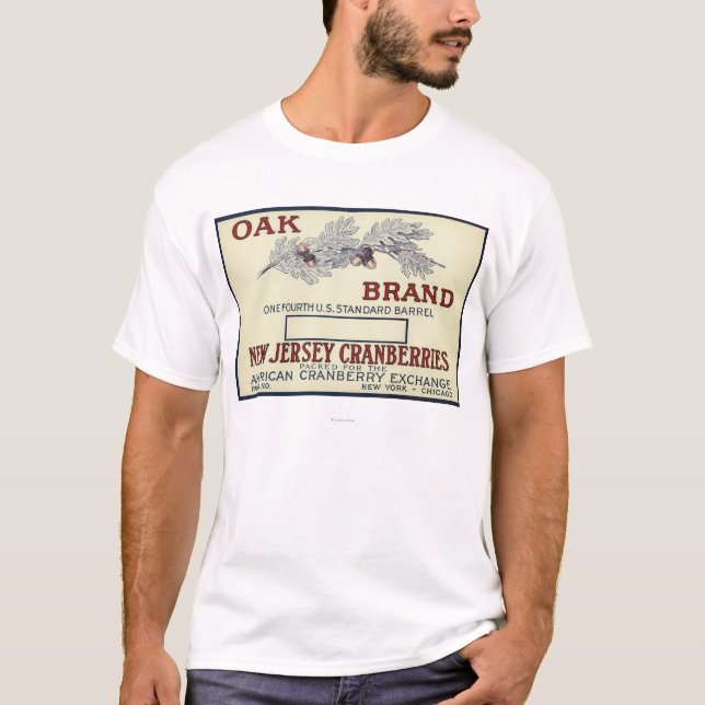 Oak Brand Cranberry Label T-Shirt (Front)