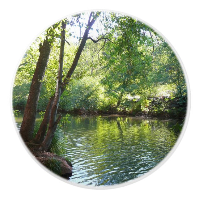 Oak Creek I in Sedona Arizona Nature Photography Ceramic Knob (Front)