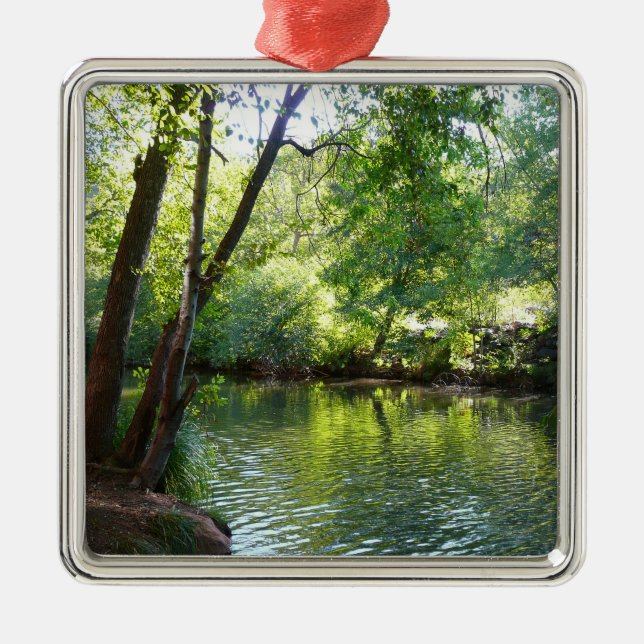 Oak Creek I in Sedona Arizona Nature Photography Metal Tree Decoration (Front)