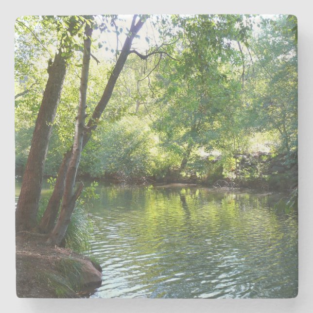 Oak Creek I in Sedona Arizona Nature Photography Stone Coaster (Front)