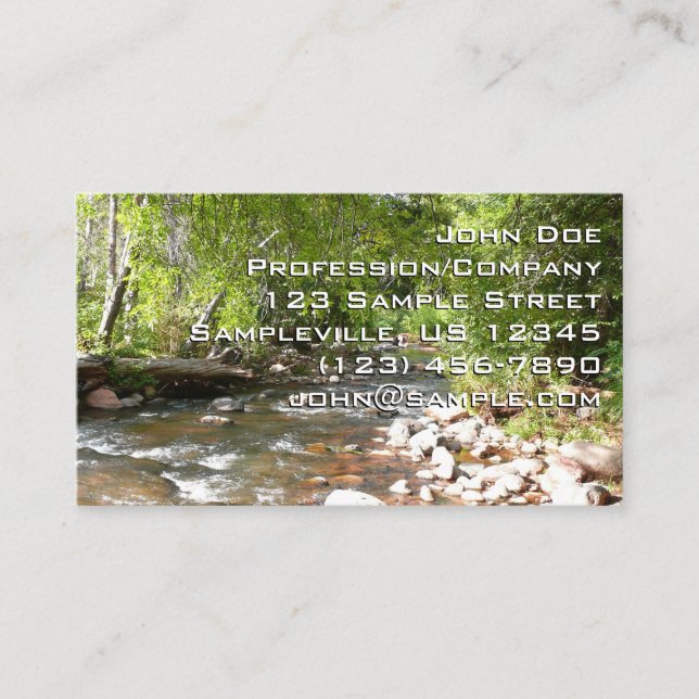 Oak Creek II in Sedona Arizona Nature Photography Business Card (Front)