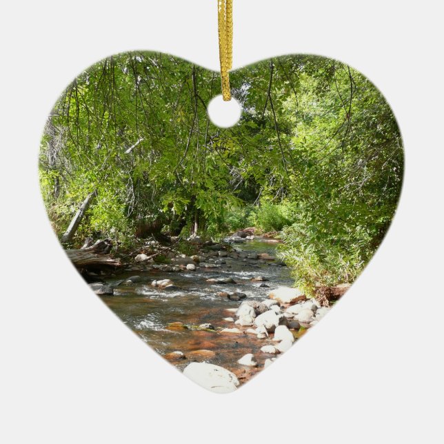 Oak Creek II in Sedona Arizona Nature Photography Ceramic Tree Decoration (Front)