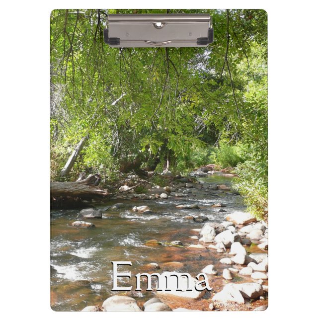Oak Creek II in Sedona Arizona Nature Photography Clipboard (Front)