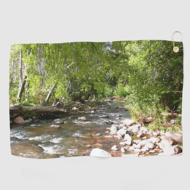 Oak Creek II in Sedona Arizona Nature Photography Golf Towel (Horizontal)