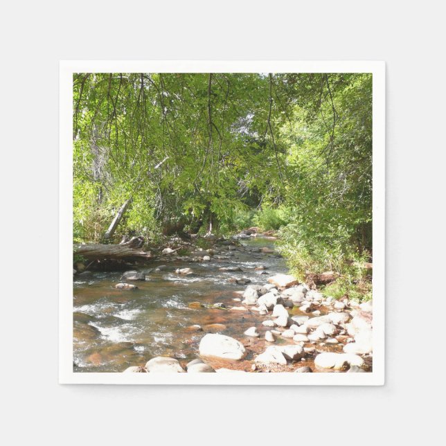 Oak Creek II in Sedona Arizona Nature Photography Napkin (Front)