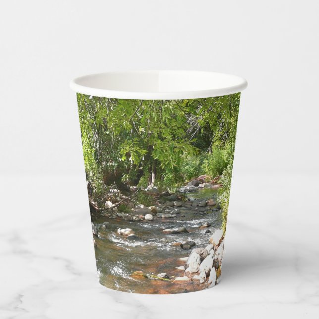 Oak Creek II in Sedona Arizona Nature Photography Paper Cups (Left)