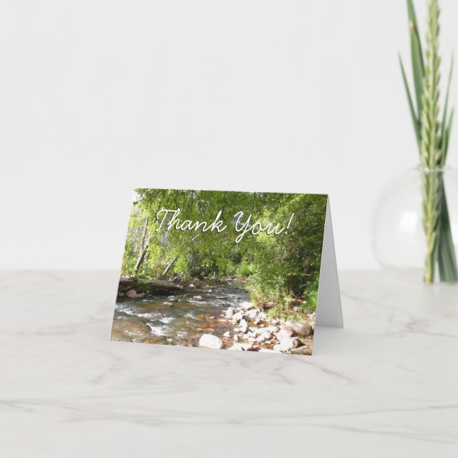 Oak Creek II in Sedona Arizona Nature Photography Thank You Card (Front)