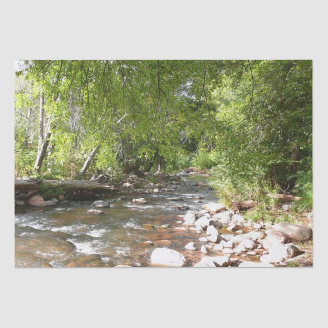 Oak Creek II in Sedona Arizona Nature Photography Tissue Paper (Front)