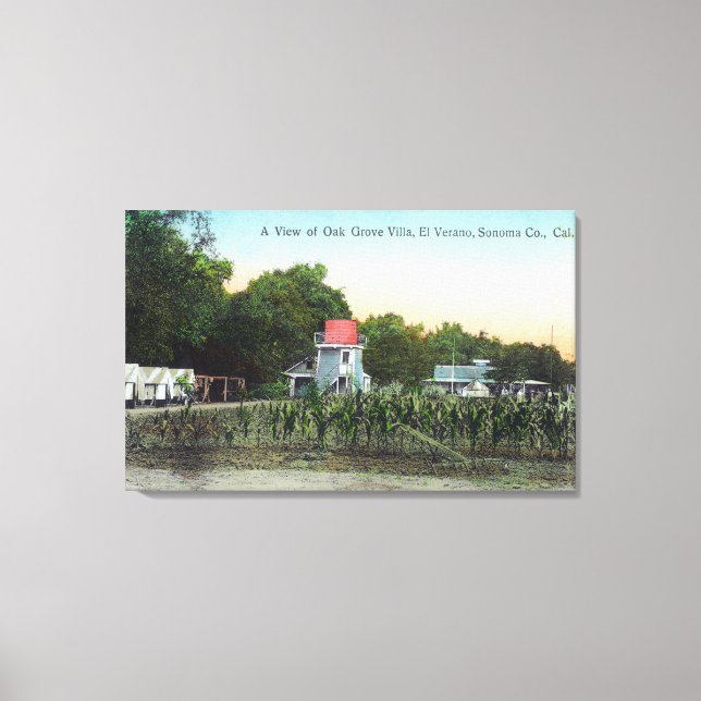 Oak Grove Villa SceneEl Verano, CA Canvas Print (Front)