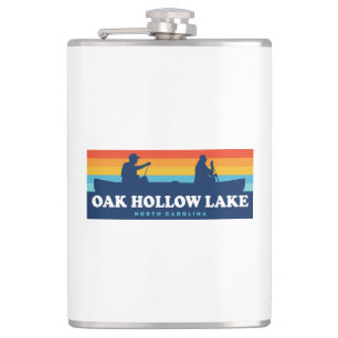 Oak Hollow Lake North Carolina Canoe Hip Flask