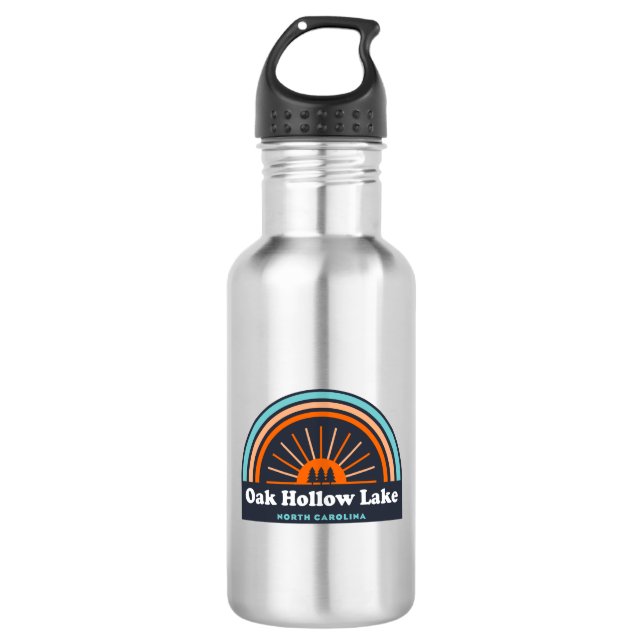 Oak Hollow Lake North Carolina Rainbow 532 Ml Water Bottle (Front)