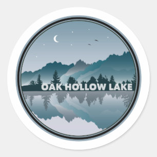 Oak Hollow Lake North Carolina Reflection Classic Round Sticker