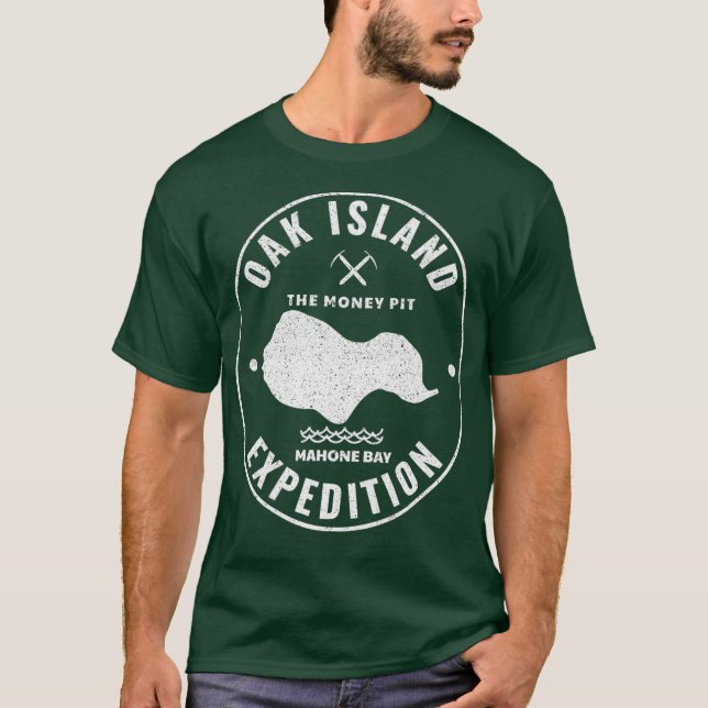Oak Island Expedition Treasure Hunting Retro T-Shirt (Front)