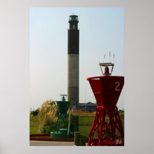 Oak Island Light and Buoys Poster