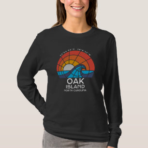 Oak Island, NC Stained Glass Summertime Vacationin T-Shirt