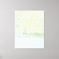 Oak Island North Carolina Map (1990)