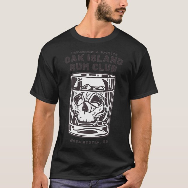 Oak Island Rum Club Funny Templar Treasure Gift T-Shirt (Front)