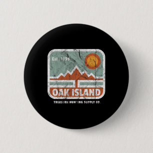Oak Island Treasure Hunt Supply Vintage 1795 Map M 6 Cm Round Badge
