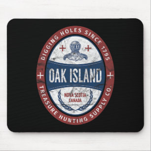 Oak Island Treasure Hunting Retro Templar Knight T Mouse Pad