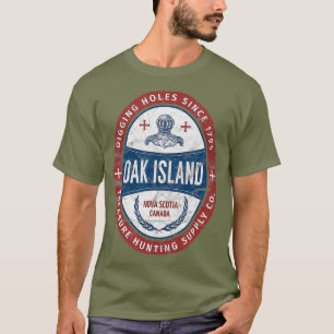 Oak Island Treasure Hunting Retro Templar Knight T-Shirt
