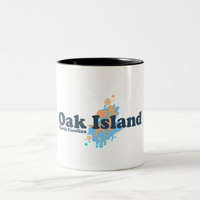 Oak Island. Two-Tone Coffee Mug (Center)