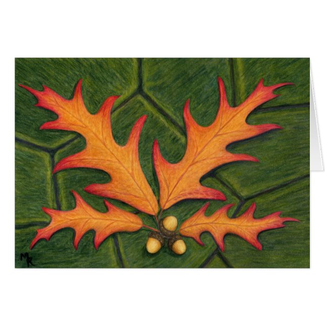 Oak Leaf Cluster Art Card (Front Horizontal)
