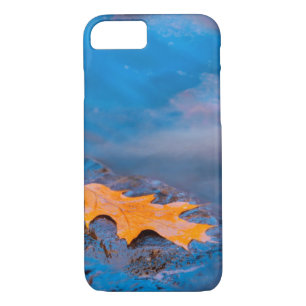 Oak leaf on rock in Rosseau River Case-Mate iPhone Case
