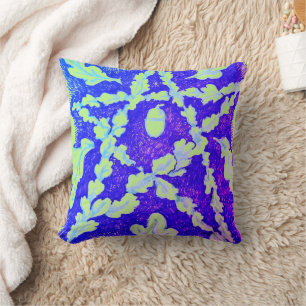 Oak Leaf Pentagram Bright Colorful Cushion