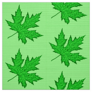 Oak leaf - shades of green fabric