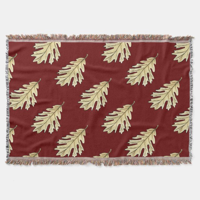 Oak Leaf Throw Blanket (Front)