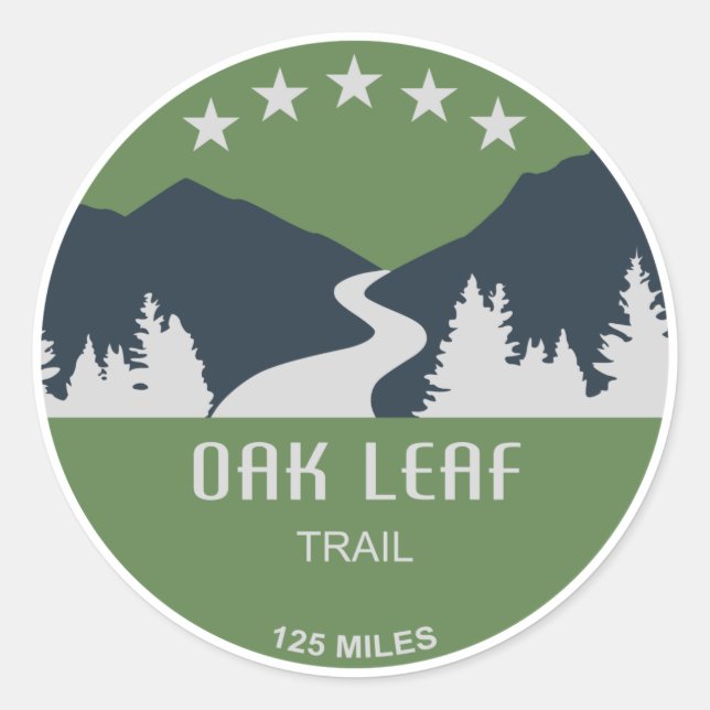 Oak Leaf Trail Classic Round Sticker (Front)