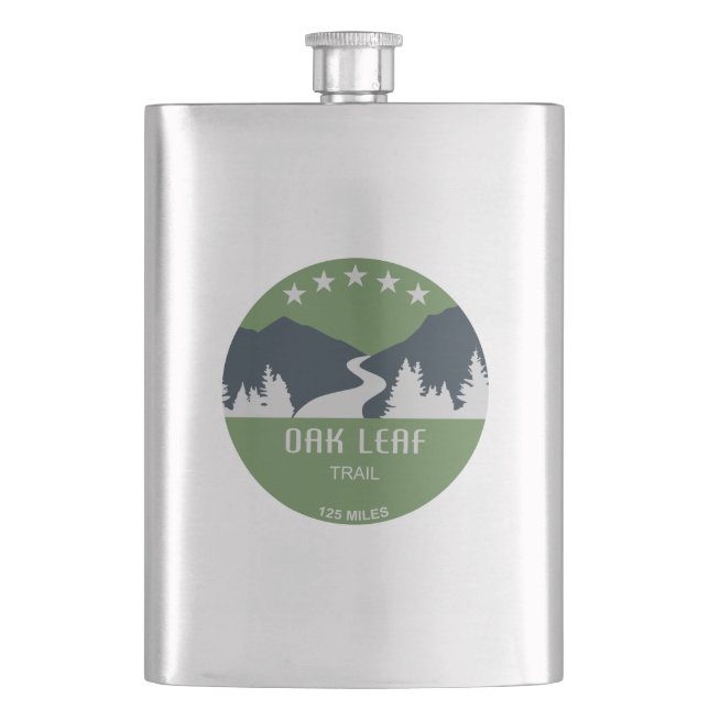 Oak Leaf Trail Hip Flask (Front)