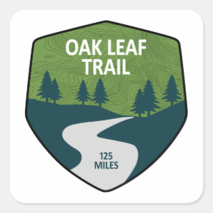 Oak Leaf Trail Square Sticker