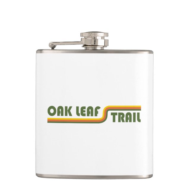 Oak Leaf Trail Wisconsin Hip Flask (Front)