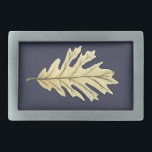 Oak Leaf Watercolor Belt Buckle<br><div class="desc">A watercolor and ink painting of a fallen oak leaf adorns this belt buckle!</div>