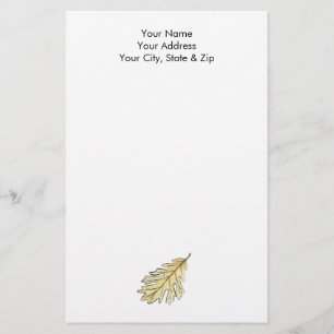 Oak Leaf Watercolor Stationery