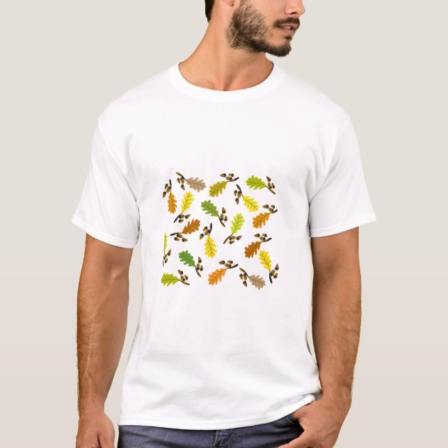 Oak Leafs Pattern T- T-Shirt (Front)